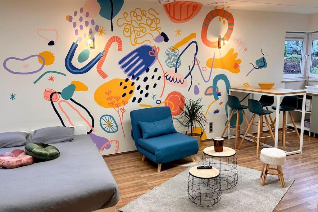 La Fresque D'Heloise - Appartement 1 Chambre 2 Lits Doubles Péruwelz Εξωτερικό φωτογραφία